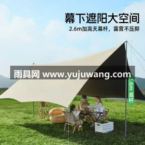 钛金黑胶牛津布 · 高密纤维基布 · 高 武汉本土大厂出品钛金黑胶天幕帐篷，专业户 图2