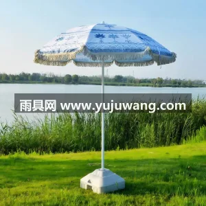 高密色织涤纶布 · 8-12根加粗铝合伞 武汉雨具供应链服务商直供时尚流苏网红太阳 图5