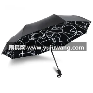 黑胶图层 · 高密度伞布 · 铁杆骨架 武汉大型雨具源头供应链供货全自动晴雨伞， 图3
