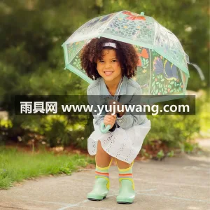 碰击布+玻纤 · 高密防水 本款儿童透明雨伞由武汉雨具供应链服务专业 图3