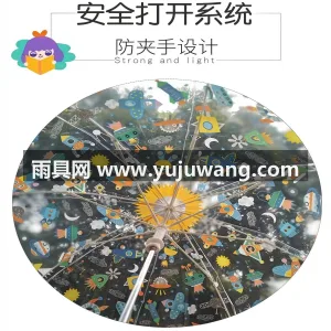 碰击布+玻纤 · 高密防水 本款儿童透明雨伞由武汉雨具供应链服务专业 图6