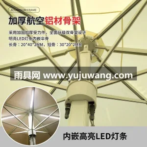 高密色织涤纶布 · 加厚航空级铝合金伞杆 武汉雨具供应链服务商直供大型户外太阳伞， 图6