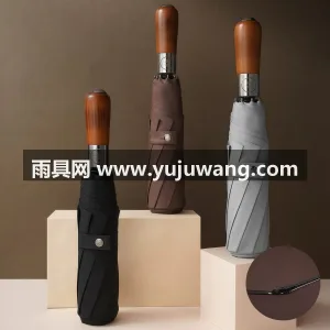 铝合金+碰击布 · 荷氏防水 本款英伦商务全自动折叠雨伞由武汉雨具供应 图2