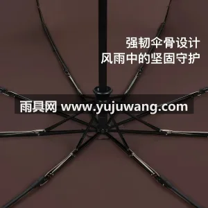 铝合金+碰击布 · 荷氏防水 本款英伦商务全自动折叠雨伞由武汉雨具供应 图4
