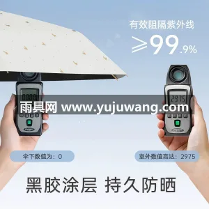 复合黑胶面料 · 8骨伞架 · 磨砂手柄 武汉大型雨具源头供应链供货防晒太阳伞，专 图3