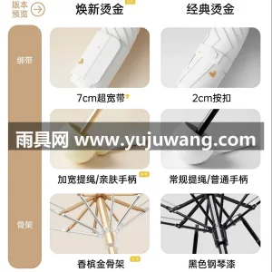 复合黑胶面料 · 8骨伞架 · 磨砂手柄 武汉大型雨具源头供应链供货防晒太阳伞，专 图5