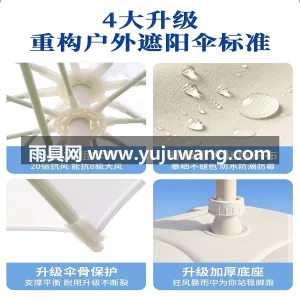 加厚600D牛津布 · 加厚铝合金伞架  武汉大型雨具制造厂家直销这款偏心侧边柱户 图5