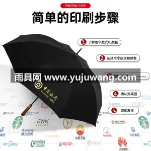 纳米超疏 · 稳重牢靠 本款高端商务长雨伞由武汉雨具供应链服务匠 图4