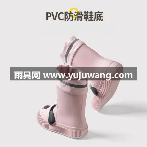PVC材质 · 防滑底纹 · 一体鞋身设 武汉大型雨具源头供应链供货新款儿童雨鞋， 图3