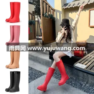 一体成型 · PVC材质 · 可拆卸棉套 武汉大型雨具源头供应链供货高筒女士雨鞋， 图2