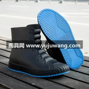 PVC材质 · 舒适透气内里 · 耐磨防 武汉大型雨具源头供应链供货男士中筒雨鞋， 图2