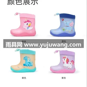 可拆卸加绒内胆 · PVC材质 · 锯齿 武汉大型雨具源头供应链供货四季款儿童雨鞋 图2
