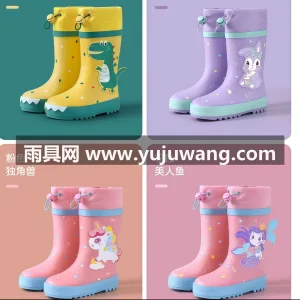 防滑耐磨鞋底 · 舒适内里 · 反光条设 武汉大型雨具供应链供货儿童雨鞋，男童女童 图6