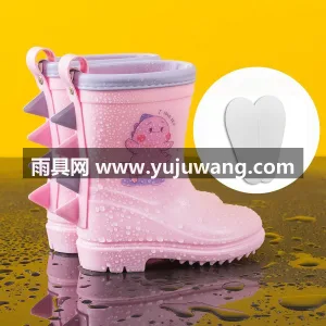 优质PVC面料 · 波浪式防滑鞋底 武汉大型雨具供应链供货女孩款儿童雨鞋，酷 图5