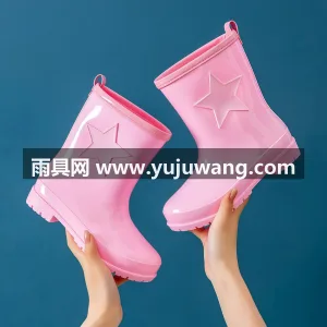 PVC材质 · 可拆卸棉套 · 条纹防滑 武汉大型雨具供应链供货儿童雨鞋，男童女童 图4