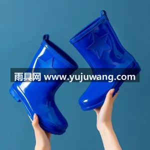 PVC材质 · 可拆卸棉套 · 条纹防滑 武汉大型雨具供应链供货儿童雨鞋，男童女童 图5