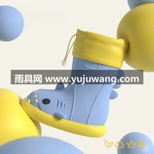 小鲨鱼儿童雨鞋男孩女童防滑宝宝雨靴幼儿园学生上学专用卡通水鞋