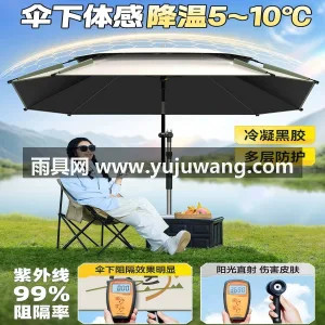 加粗加厚铁合金/铝合金伞杆 · 高韧性玻 武汉本地大型雨伞供应链服务直供多功能钓鱼 图2