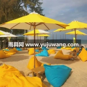 户外遮阳伞海边沙滩网红太阳伞拼色中柱伞别墅民宿酒店泳池大型伞