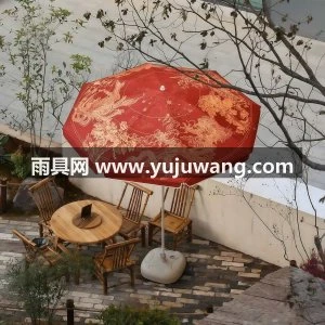 中国风龙凤吉祥太阳伞户外遮阳伞花园庭院大雨伞商用