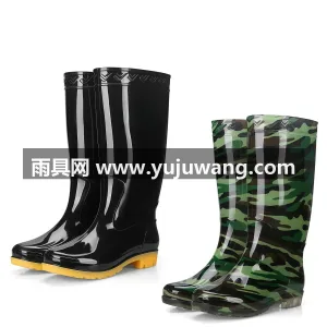 PVC塑胶材质 · 上乘牛筋底 · 轻薄 武汉大型雨具供应链供货男士全筒高雨鞋，涵 图3