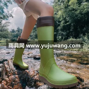 EVA材质 · 可拆卸棉套 · 皮质松紧 武汉大型雨具供应链供货户外折叠情侣款雨靴 图2