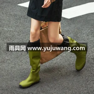 天然橡胶材质 · 环保新料 · 一体成型 武汉大型雨具供应链供货女士长筒户外雨靴， 图4
