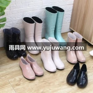雨鞋女时尚款外穿水鞋短筒雨靴低帮加绒中筒套鞋防滑高筒胶鞋