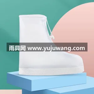 PVC材质 · 车轮纹条鞋底 · 双层耐 武汉大型雨具供应链供货成人高筒雨鞋套，男 图6