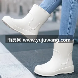 一体成型 · 可拆卸加绒棉套 · PVC 武汉大型雨具供应链供货时尚短筒女士雨鞋， 图3