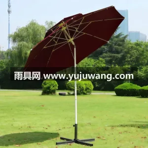 加粗金属伞骨 · 外层加厚涤纶布/内层全 武汉雨具供应链服务，专业生产大户外遮阳伞 图2