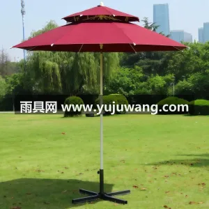 加粗金属伞骨 · 外层加厚涤纶布/内层全 武汉雨具供应链服务，专业生产大户外遮阳伞 图3