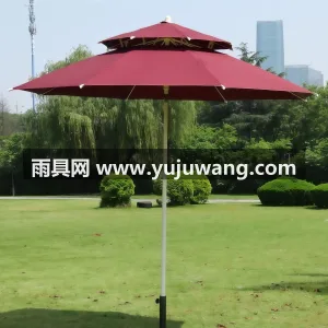 加粗金属伞骨 · 外层加厚涤纶布/内层全 武汉雨具供应链服务，专业生产大户外遮阳伞 图6