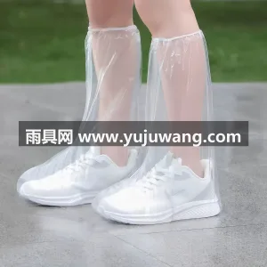 黑胶内里 · 安全反光设计 · PVC材 武汉大型雨具供应链供货高筒雨鞋套，专为雨 图5