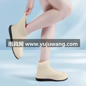 黑胶内里 · 安全反光设计 · PVC材 武汉大型雨具供应链供货高筒雨鞋套，专为雨 图6