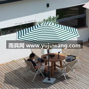 伞面300D加厚涤纶防水布 · 伞柱加粗 武汉雨具供应链服务，生产绿白条中柱条纹遮 图2