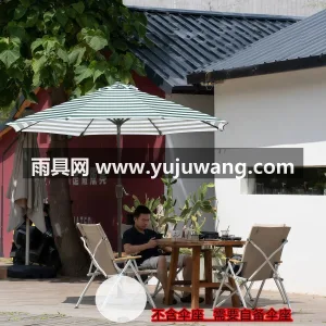 伞面300D加厚涤纶防水布 · 伞柱加粗 武汉雨具供应链服务，生产绿白条中柱条纹遮 图6