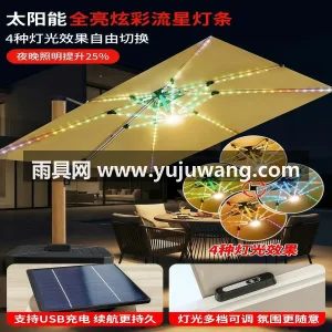 伞面色织涤纶布 · 8骨加粗合金钢伞骨  武汉雨具供应链服务，生产户外罗马伞，适用 图3