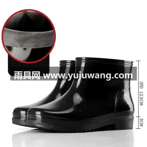 牛筋鞋底 · 一体成型 · 优质PVC材 这款男士高筒加厚劳保雨靴，甄选优质橡胶材 图6