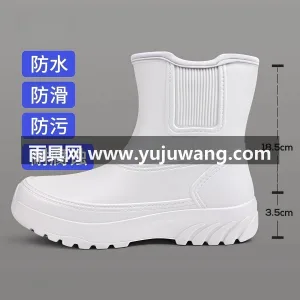 仿生壁虎吸盘 · 一体成型工艺 本款专业厨师专用雨鞋短靴，为武汉大型专业 图5