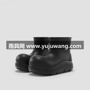EVA鞋底，防滑减震 · 一体成型工艺 本款 2026 新款厚底增高防水雨靴，为 图5