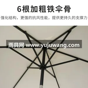 伞面210D/420D高密度涤纶牛津布  这款户外中柱直立遮阳伞选用涤纶牛津布制作 图2