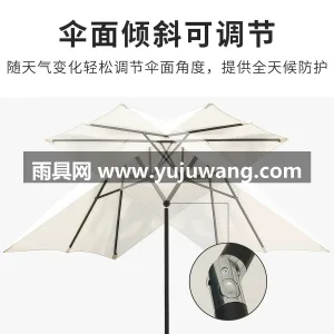 伞面210D/420D高密度涤纶牛津布  这款户外中柱直立遮阳伞选用涤纶牛津布制作 图3
