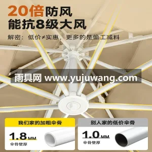 伞面250-300g高密度涤纶色织布 · 武汉本地生产户外罗马伞，采用高密度涤纶面 图3