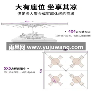 伞面加厚加密涤纶布 · 航空级铝合金伞骨 武汉本地雨伞供应链服务生产大型落地遮阳伞 图5