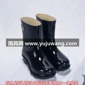 增高鞋跟 · 舒适内里 · 圆润鞋头 · 本款男士雨鞋为武汉大型专业雨具生产供应链 图3