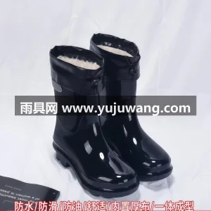 增高鞋跟 · 舒适内里 · 圆润鞋头 · 本款男士雨鞋为武汉大型专业雨具生产供应链 图4