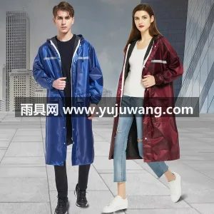 牛津布材质 · 耐磨抗撕裂 本款带袖电动车雨衣，由武汉专业大型雨具生 图2