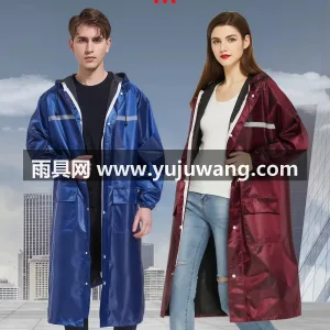 牛津布材质 · 耐磨抗撕裂 本款带袖电动车雨衣，由武汉专业大型雨具生 图5