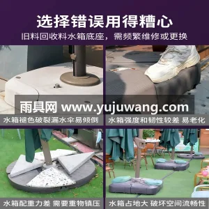 加厚加密600D牛津布 · 加粗加厚黑烤 武汉本地源头雨伞供应链服务直供预埋底座落 图4